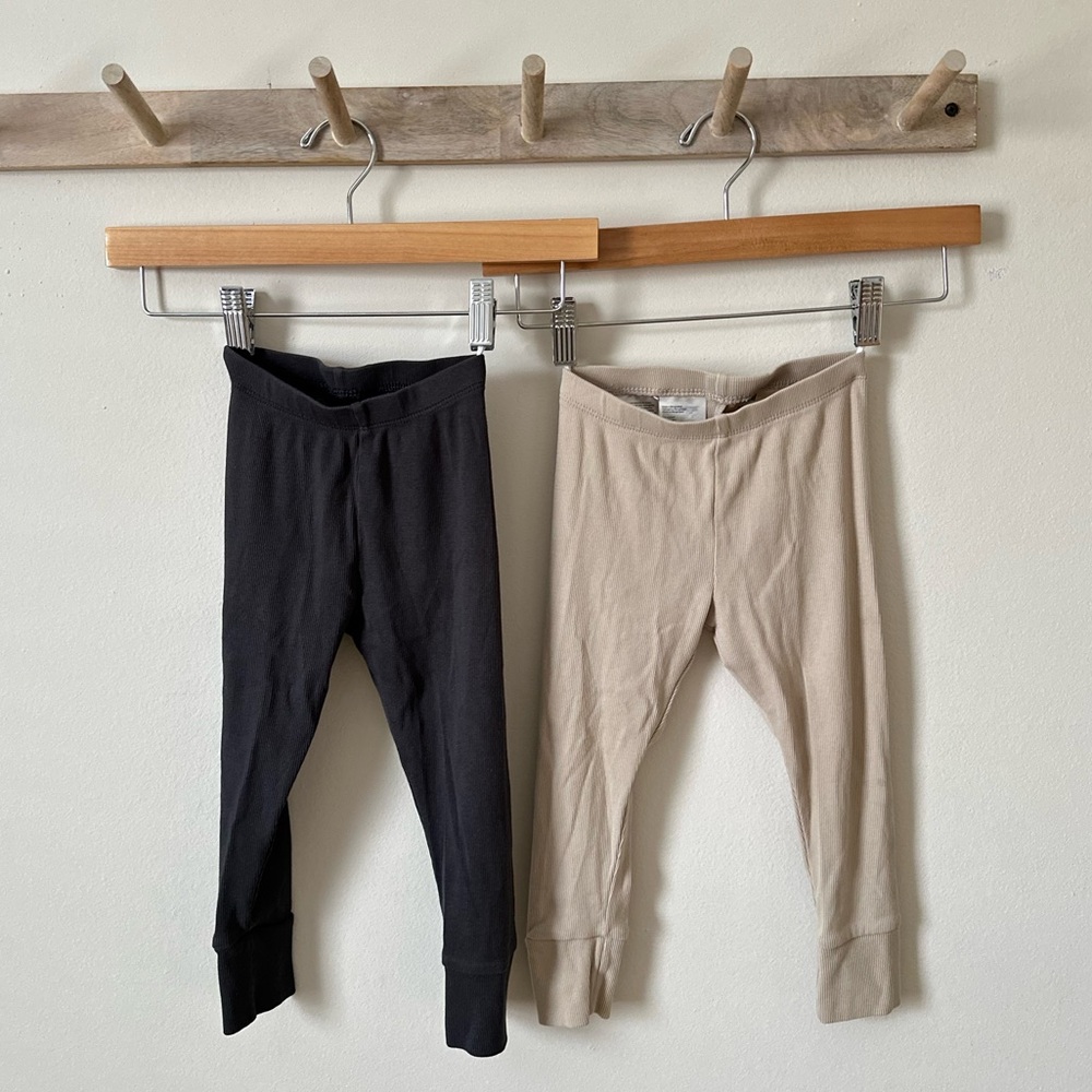 H&M Organic Cotton Pants / Leggings Set of 2 Size 2T